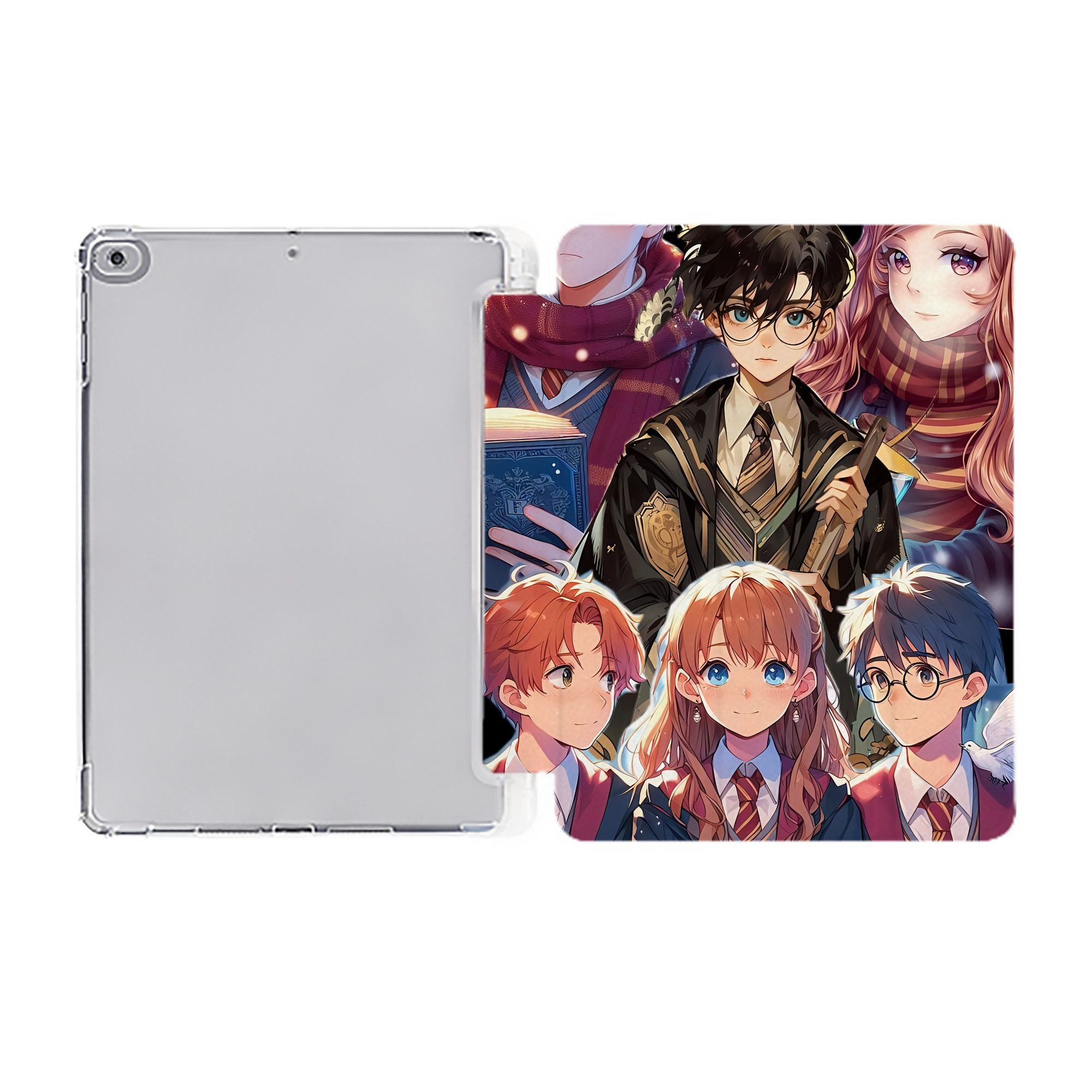（画像用） Harry Potter ハリー・ポッターシリーズ IPad ケース ペン収納付き 三つ折りスタンド PUレザー×シリコン 対応機種9.5/10.5/10.9インチ